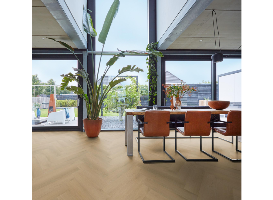 YUP Merton herringbone click light oak
