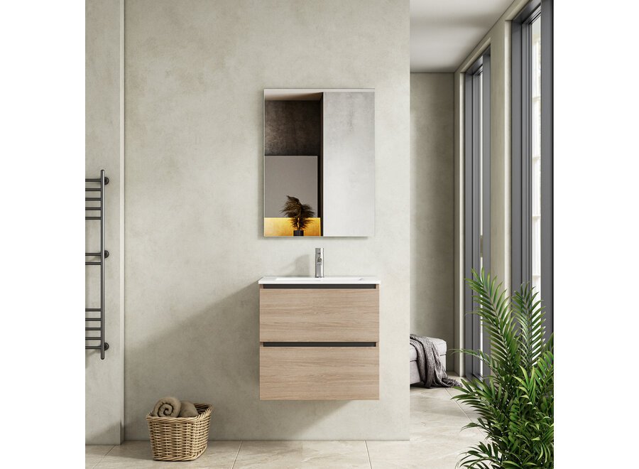 Badkamermeubel-Natural Oak-60cm