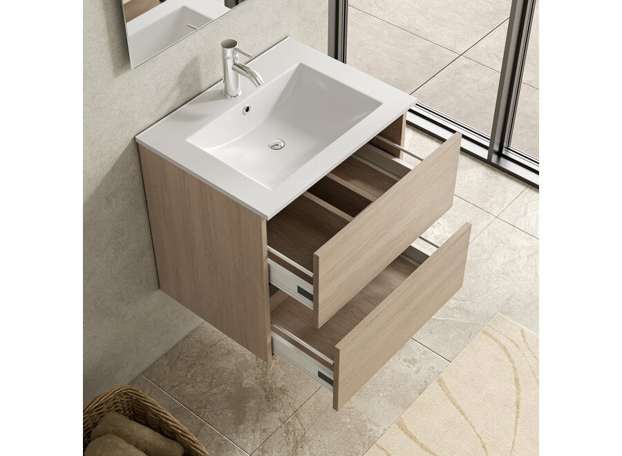 Badkamermeubel-Natural Oak-60cm