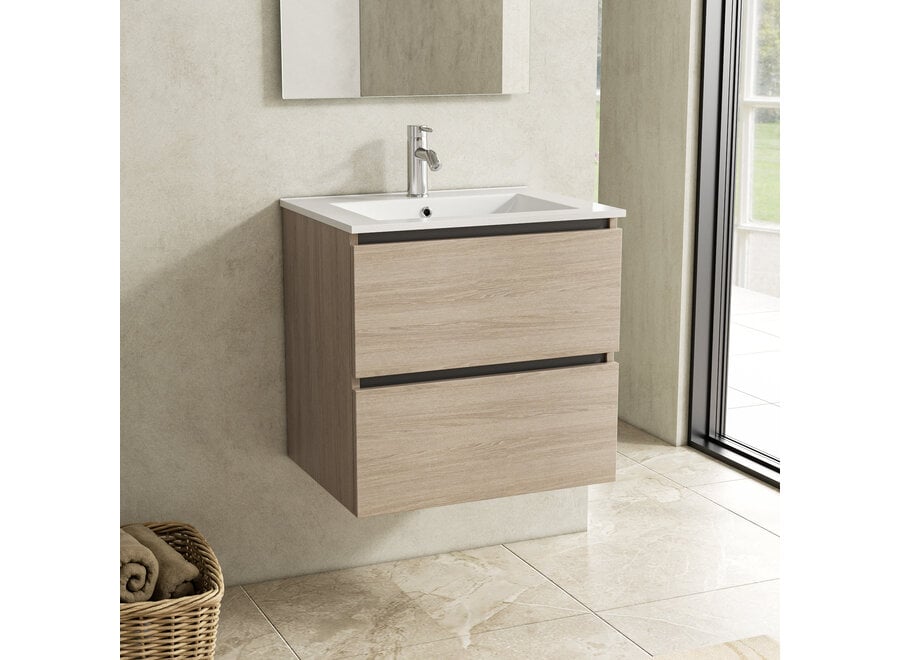 Badkamermeubel-Natural Oak-60cm