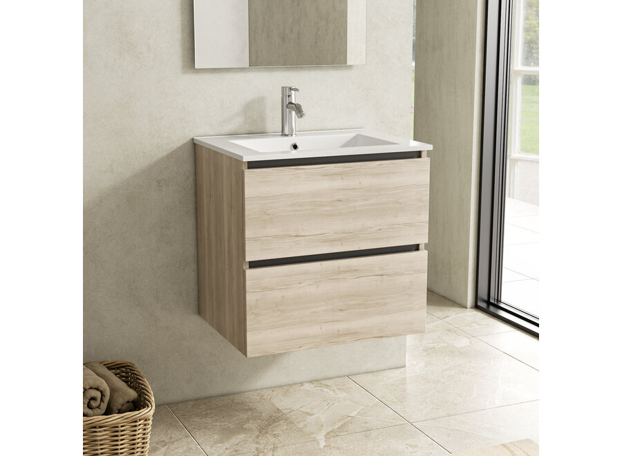 Badkamermeubel-Natural Oak-60cm