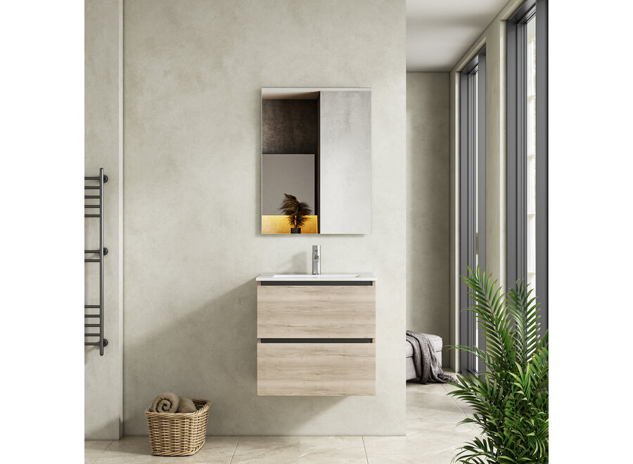 Badkamermeubel-Natural Oak-60cm