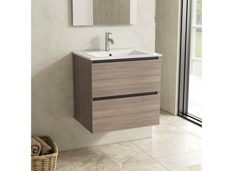 Badkamermeubel-Grey oak-60cm