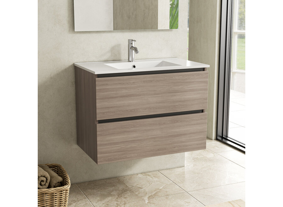 Badkamermeubel-Grey oak-80cm