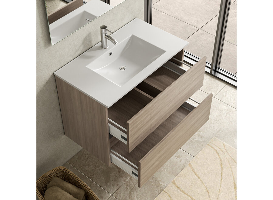 Badkamermeubel-Grey oak-80cm