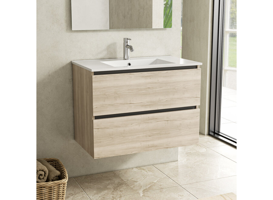 Badkamermeubel- Natural Oak-80cm