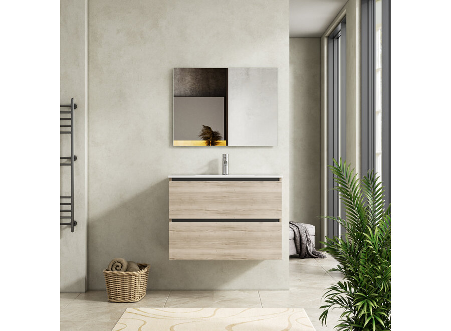 Badkamermeubel- Natural Oak-80cm