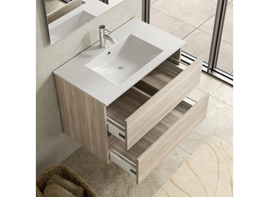 Badkamermeubel- Natural Oak-80cm