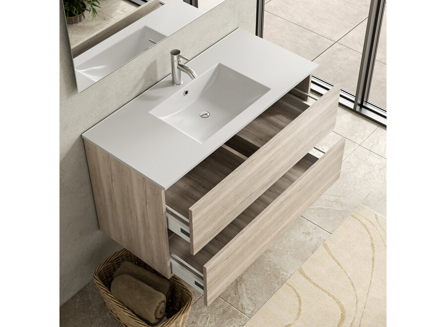 Badkamermeubel- Natural Oak-100cm