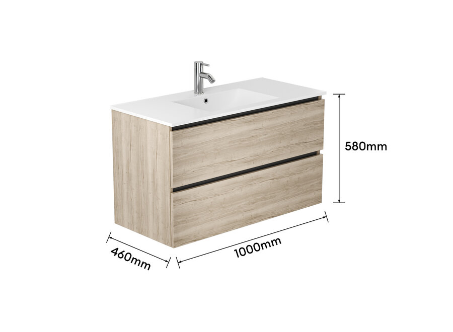 Badkamermeubel- Natural Oak-100cm