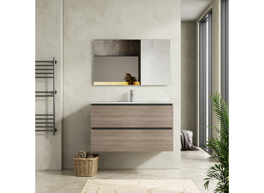 Badkamermeubel- Grey Oak-100cm