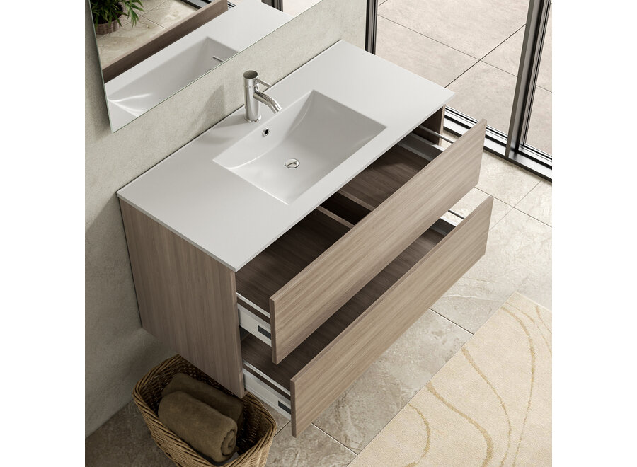 Badkamermeubel- Grey Oak-100cm