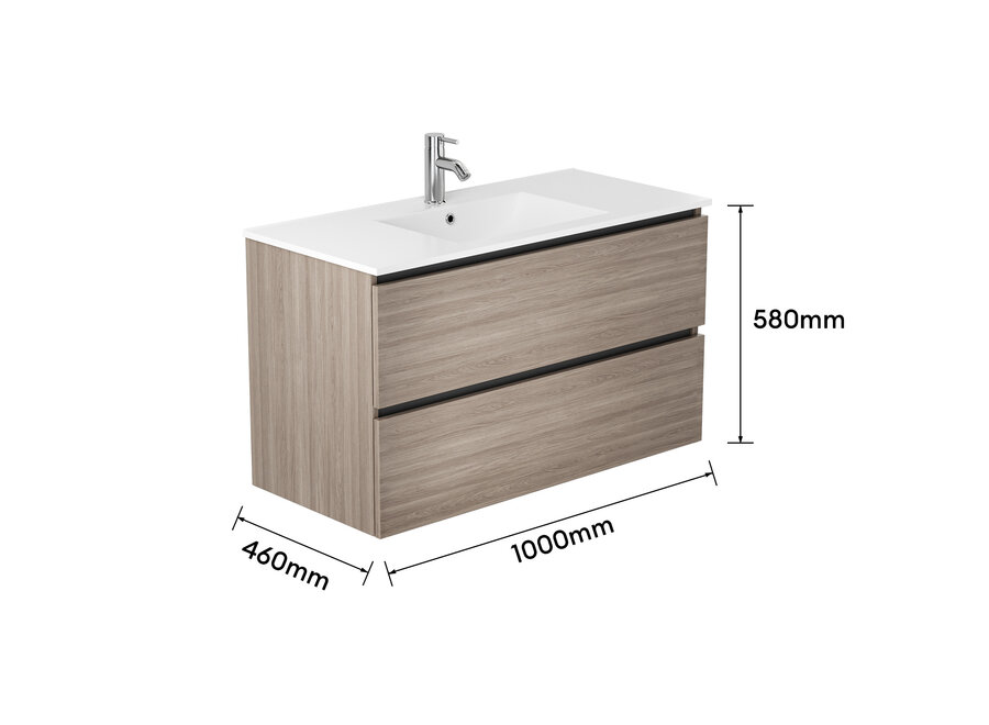 Badkamermeubel- Grey Oak-100cm