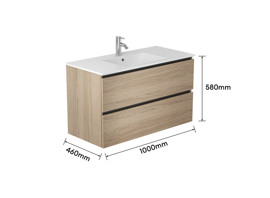 Badkamermeubel- Walnut-100cm