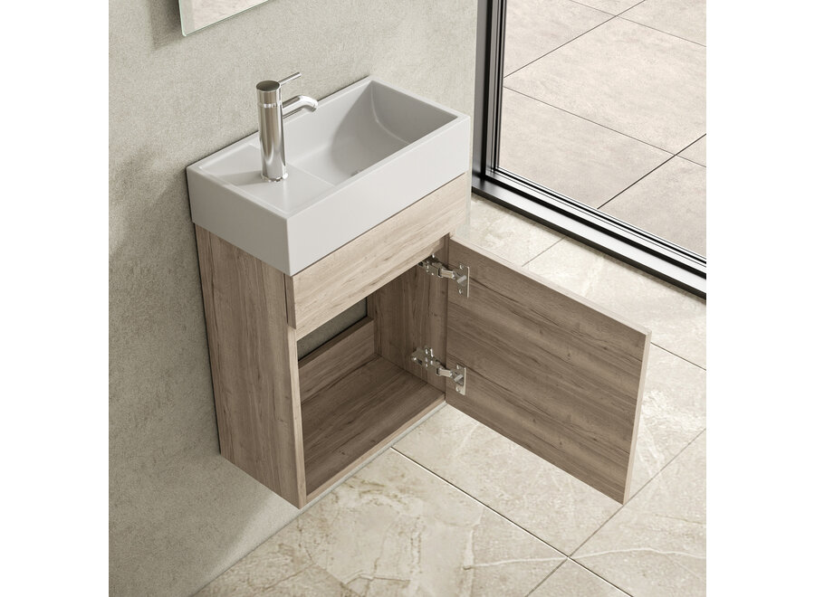 Toiletmeubel Fontein 40 cm – Compact en Stijlvol - Natural Oak