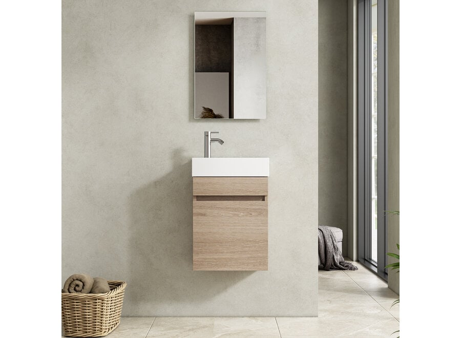 Toiletmeubel Fontein 40 cm – Compact en Stijlvol - Walnut