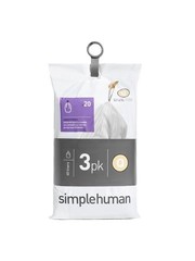 Simplehuman Simplehuman Vuilniszakken Code Q 50 liter Pak van 3x20 Stuks