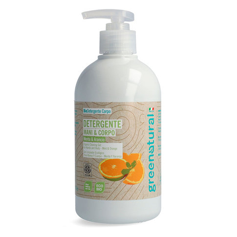 Greenatural Greenatural Flüssigseife für Hände & Körper Minze & Orange 500ml