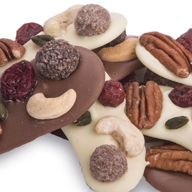 Studentenhaver met chocolade