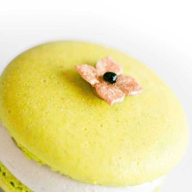 Pistache-kersenmacaron
