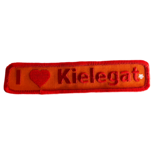 Officieel Kielegat® borduurembleem 'I love Kielegat' (120x25mm)
