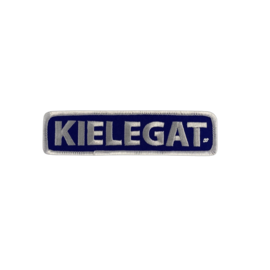 Officieel Kielegat® borduurembleem Kielegat  Blauw - Wit (90x25mm)