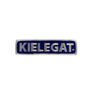 Officieel Kielegat® borduurembleem  Kielegat  Blauw - Wit (90x25mm)