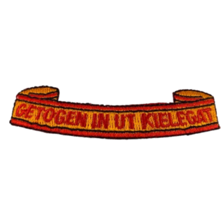 Officieel Kielegat® borduurembleem 'Getogen in ut Kielegat' (80x23mm)