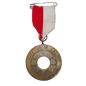 Officiële Kielegat® medaille 1972 motto "kek tur is deur"