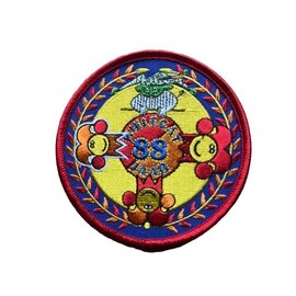 Officieel Kielegat® Borduurembleem Narren 88 jaar 89mm Ø