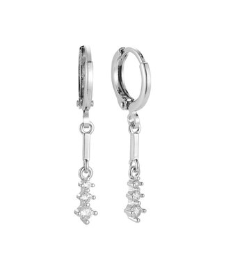 Swing Mace Diamonds Gold-plated Earrings