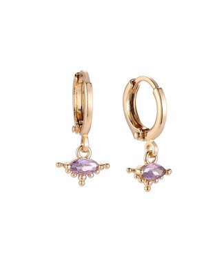 Gyroscope Diamond Gold-plated Earrings