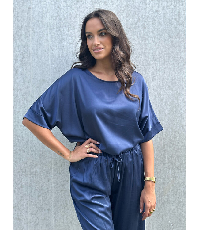 indra pantalon blauw