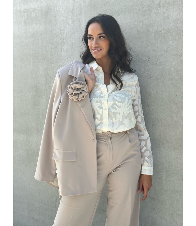 Fleur blazer beige