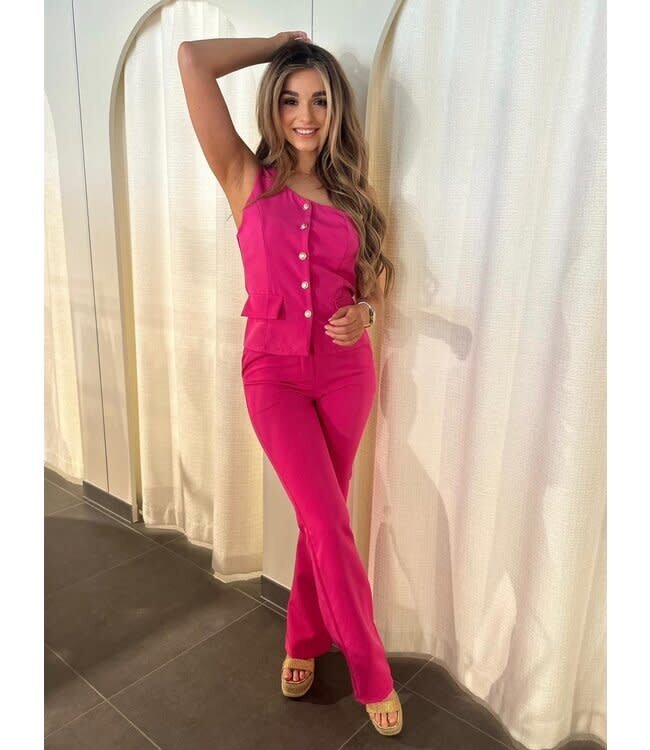 Sara suit pantalon rose