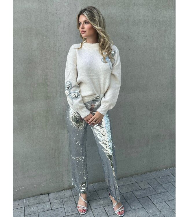 Rima pantalon zilver