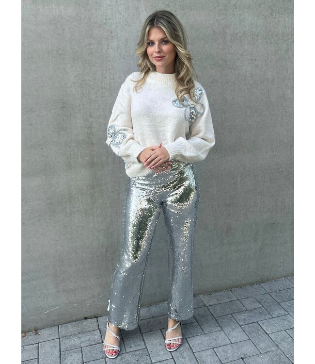 Rima pantalon zilver