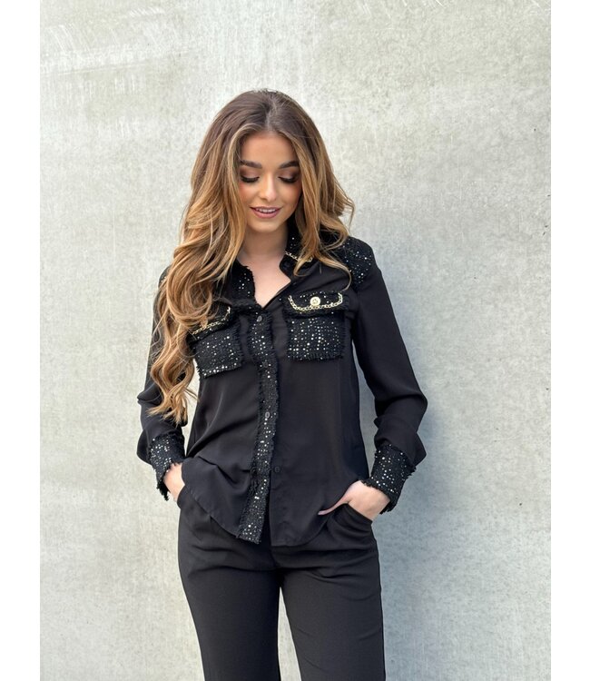Sharon blouse zwart