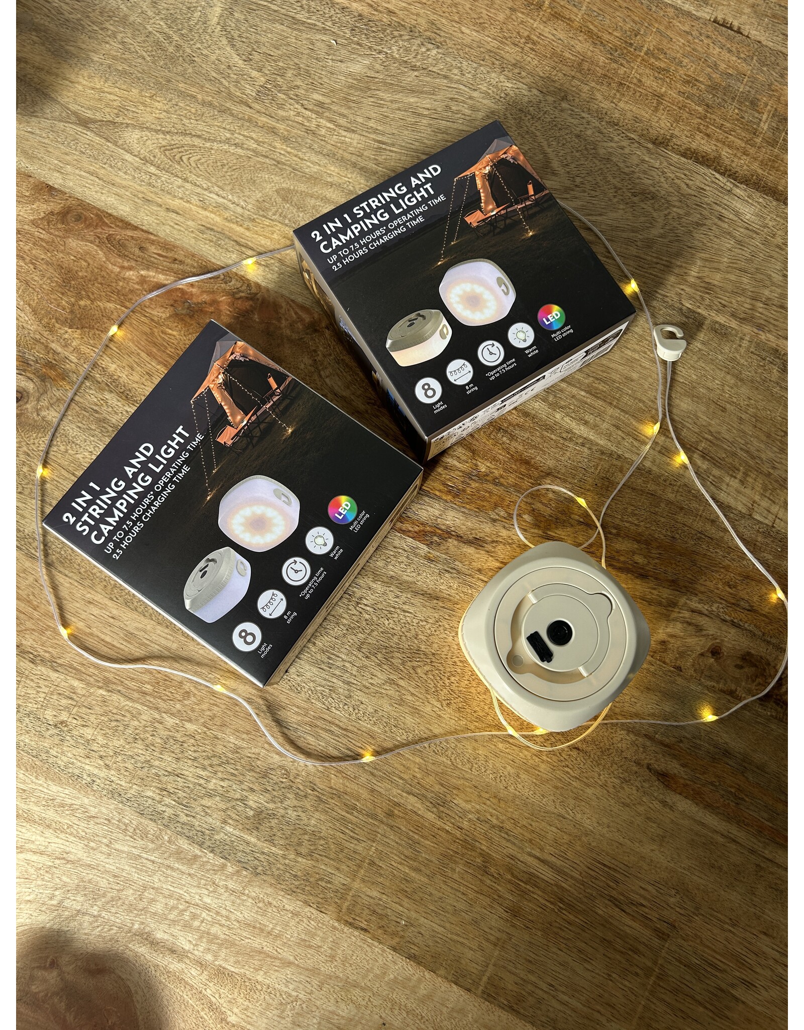 DZM-Outdoor Lichterkette aufrollbar 8m USB Aufladen