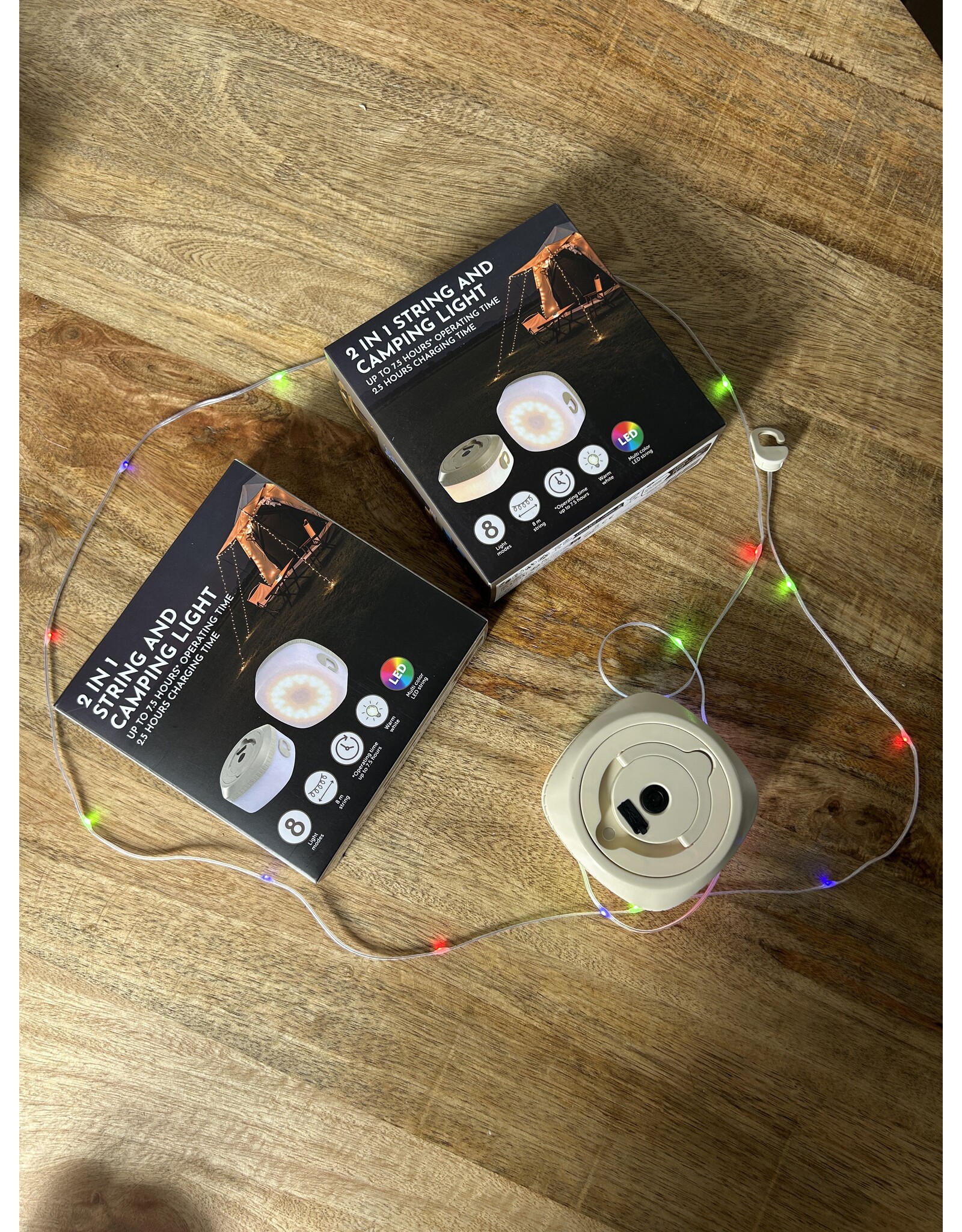 DZM-Outdoor Lichterkette aufrollbar 8m USB Aufladen