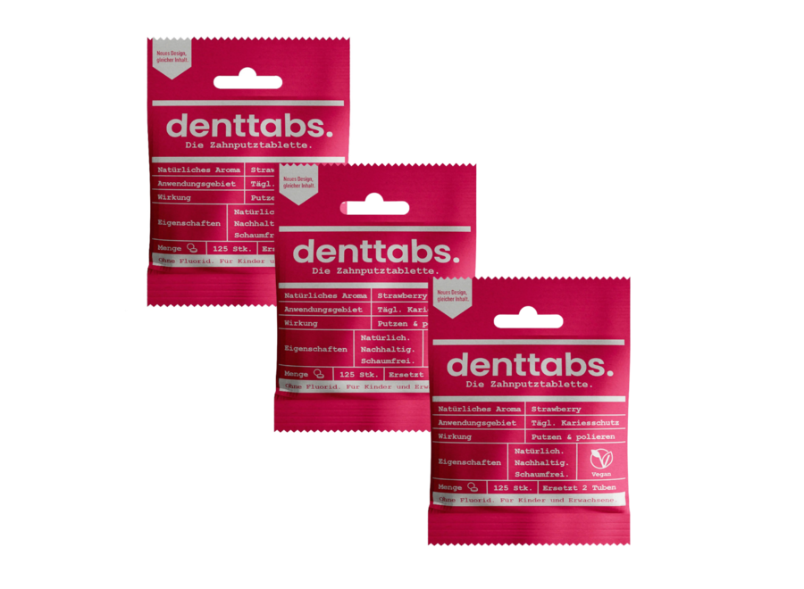 Denttabs  strawberry without fluoride