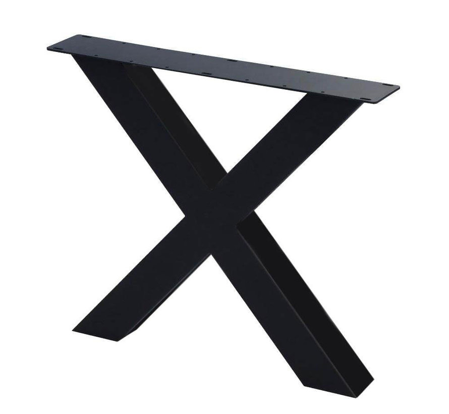 Tischgestell X-Form Medi Metall schwarz (2er Set)