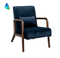 Samt Sessel Bibi blau mit Armlehne