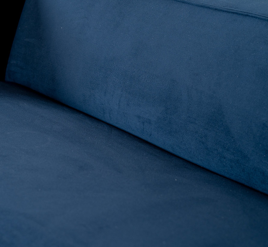 Samt Sofa Memphis 3-Sitzer dunkelblau