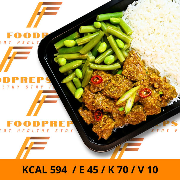 FoodPreps Rendang Beef - Eiwitrijke Droogtrain Maaltijd