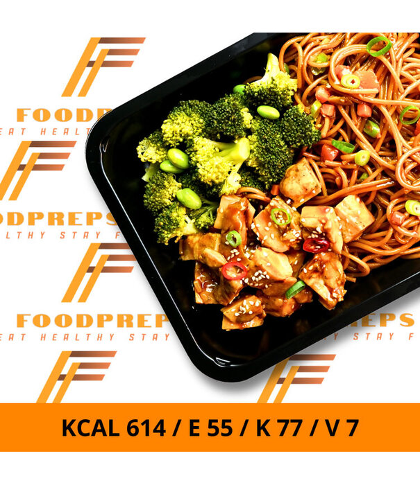 FoodPreps Teriyaki Noodles - High Protein Fitness Maaltijd