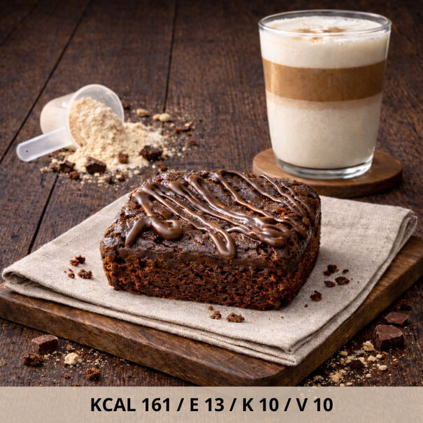 Fit Bakery Eiwitrijke Brownie met Melk Chocolade Topping – Gezonde Eiwit Snack (15g Eiwit)