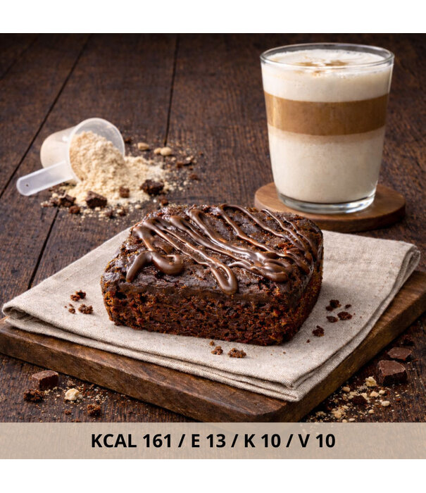 Fit Bakery Eiwitrijke Brownie met Melk Chocolade Topping – Gezonde Eiwit Snack (15g Eiwit)