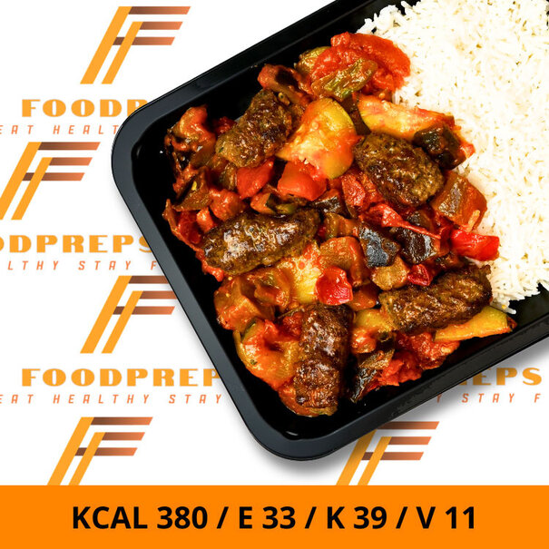 FoodPreps Kebab Ratatouille - Koolhydraatbewuste Afslankmaaltijd