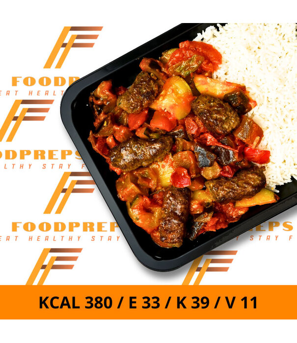 FoodPreps Kebab Ratatouille - Koolhydraatbewuste Afslankmaaltijd